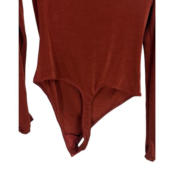 Free People Intimately Women's That's Hot One Shoulder Bodysuit Large Copper - Picture 9 of 12